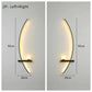 Modern LED Wall Lamp – Minimalist Art Design for Bedroom, Living Room, and Bathroom, Gold/Black